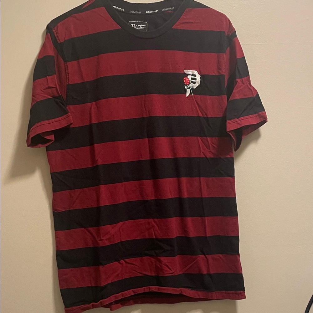 Polo Ralph Lauren Red and Black Striped Short Sleeve Tee